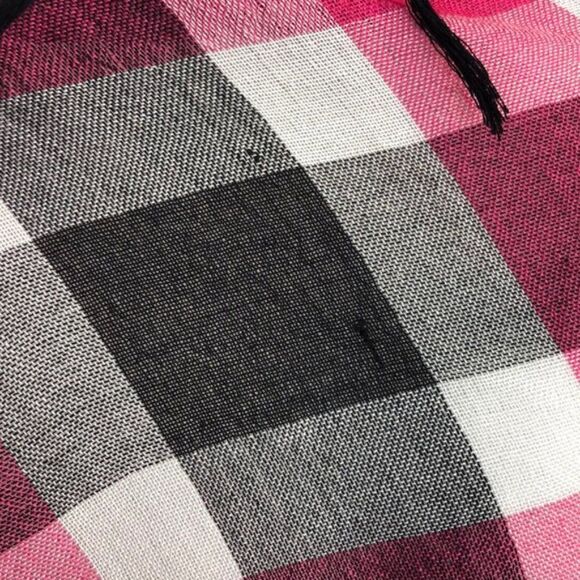 Cotton On Multi Plaid Burberry Style Fringe Wrap Blanket Scarf OS - Picture 7 of 8